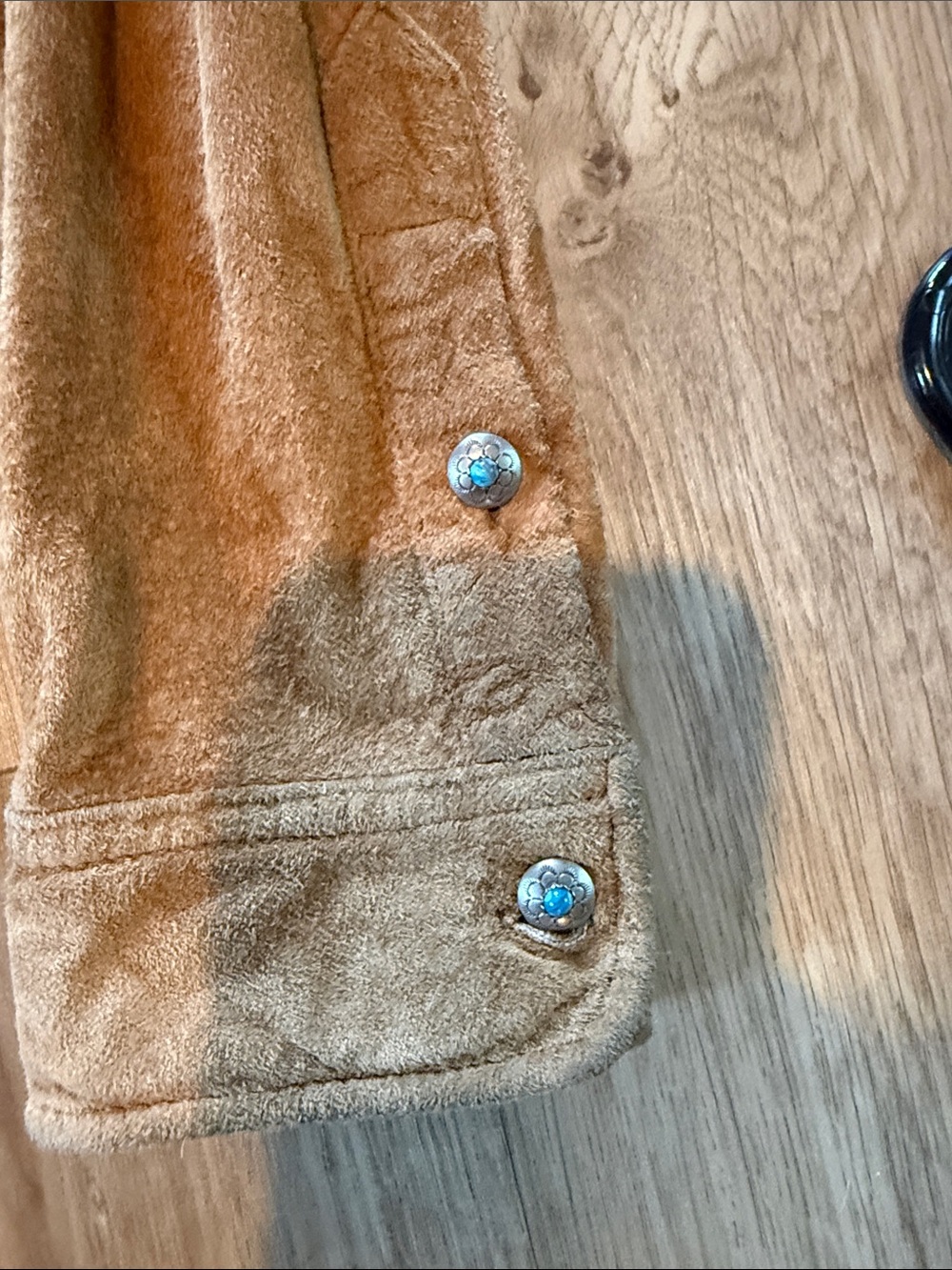 Lauren Ralph Lauren Camel Suede Shirt Jacket - Picture 5 of 6